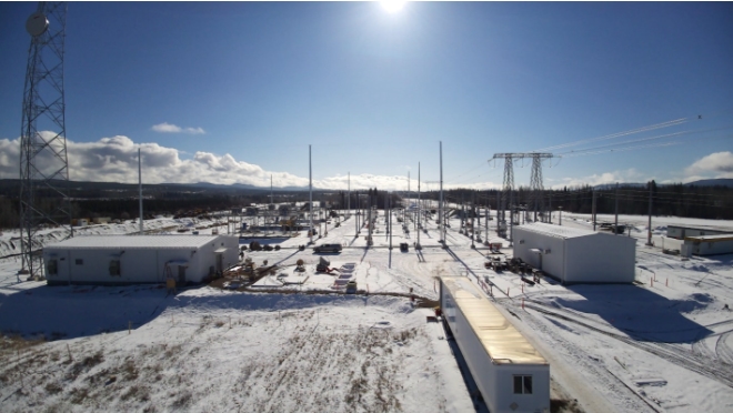 Construction progress at Palling Capacitor Station.