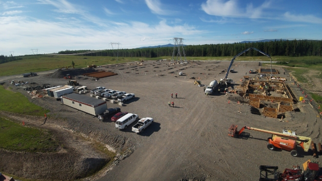 Concrete pour at Saranovich Capacitor Station.