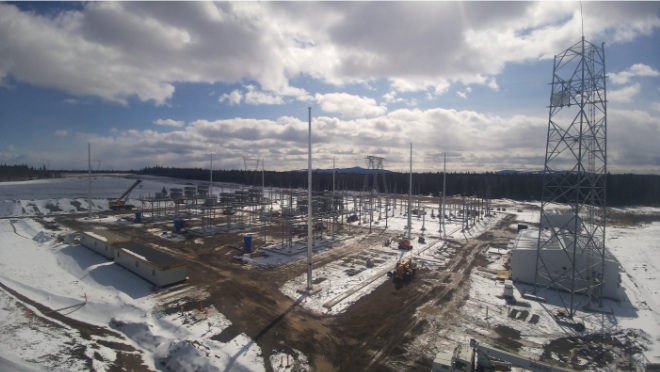 Construction Progress at Saranovich Capacitor Station.