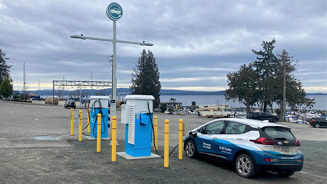 Powell River, B.C. EV fast charging site