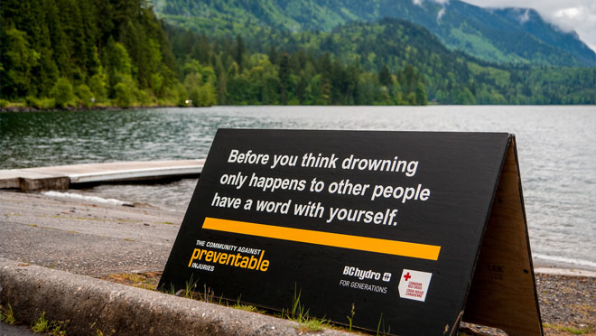 Preventable signage, water safety Preventable signage, water safety