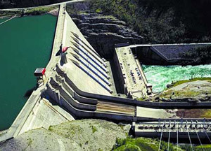 Aerial of Revelstoke Dam