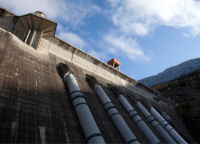 Revelstoke Dam with sky Revelstoke Dam with sky