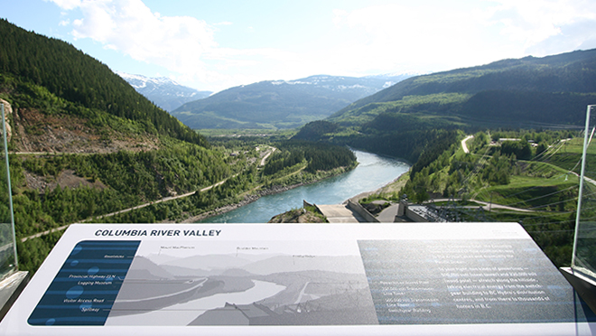 View from top of Revelstoke Dam