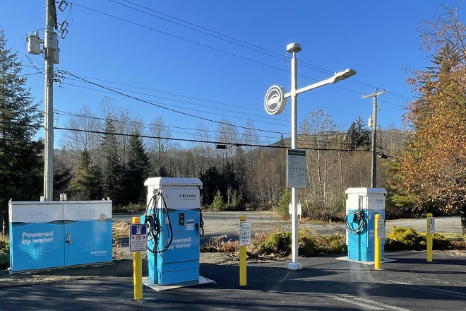 Sayward, B.C. EV fast charging site