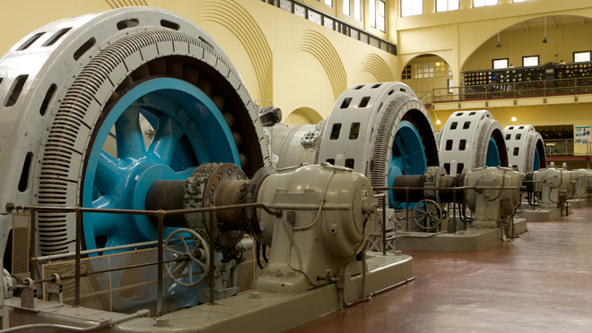 Generating units at Stave Falls Powerhouse Generating units at Stave Falls Powerhouse