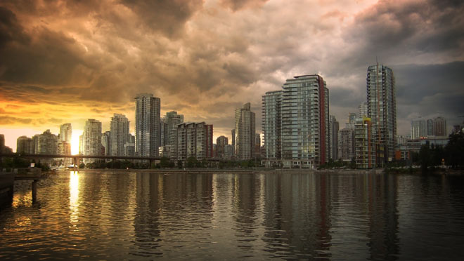 2009 Team Power Smart Photo Contest, dramatic evening view of Vancouver skyline 2009 Team Power Smart Photo Contest, dramatic evening view of Vancouver skyline
