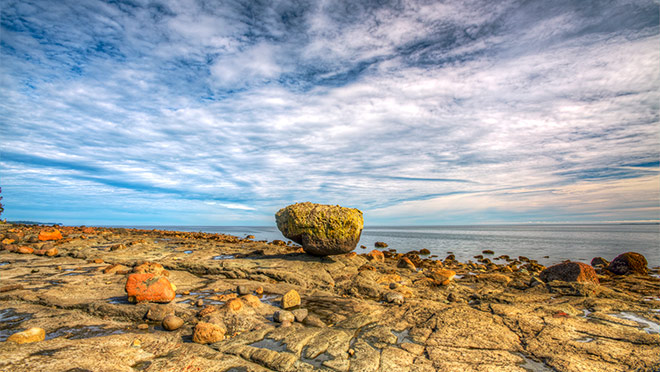 Balance Rock near Skidegate, Haida Gwaii Balance Rock near Skidegate, Haida Gwaii