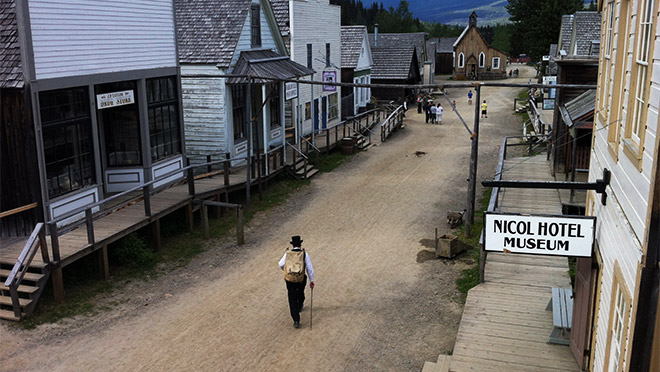 Street and boardwalk, Barkerville, B.C. Street and boardwalk, Barkerville, B.C.