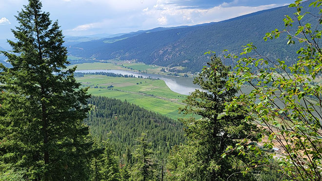 View of a British Columbia valley