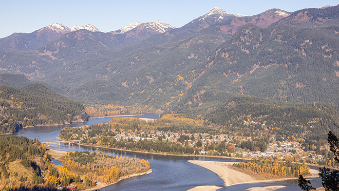 View of Hope, B.C. and the Fraser River