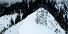 The Interior to Lower Mainland (ILM) Transmission Project passing through rugged terrain