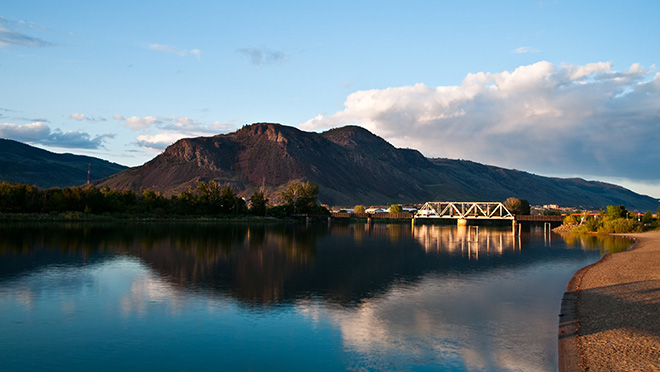 Image of the Thompson River at Riverside Park in Kamloops, B.C. Image of the Thompson River at Riverside Park in Kamloops, B.C.