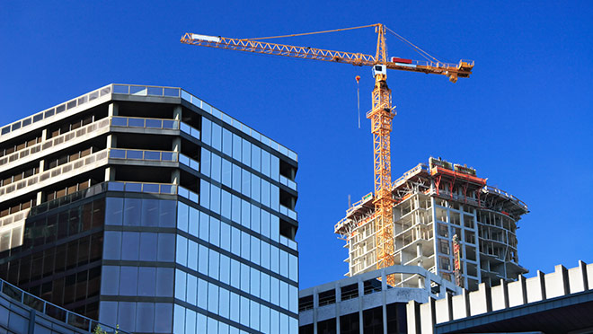 Image of downtown Vancouver skyline under construction