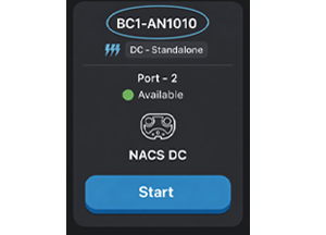 Charger ID number displayed in the app.