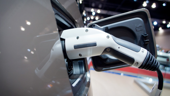 Image of charging lead plugged into a BMW i3 Image of charging lead plugged into a BMW i3