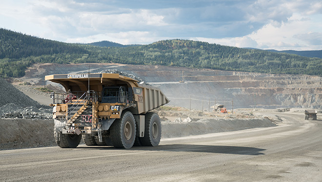 Image of a Caterpillar mining truck