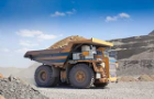 A heavy truck working in a strip mine
