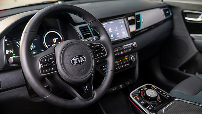 Image of the interior of a Kia Niro EV