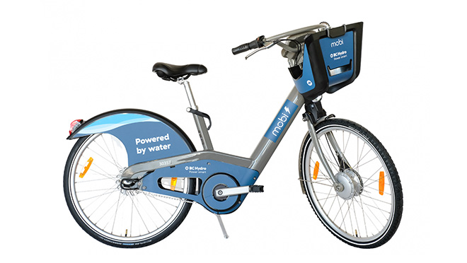 Mobi E-bike, "Powered by water"