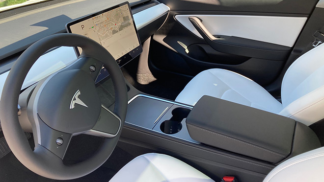 Image of a Tesla Model 3 interior