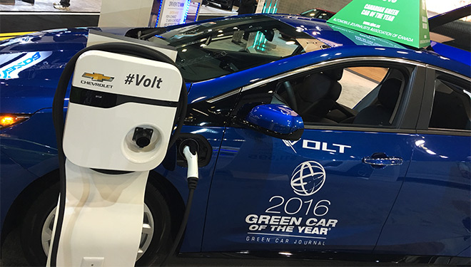 Image of a Chevrolet Volt at the 2016 Vancouver International Auto Show Image of a Chevrolet Volt at the 2016 Vancouver International Auto Show
