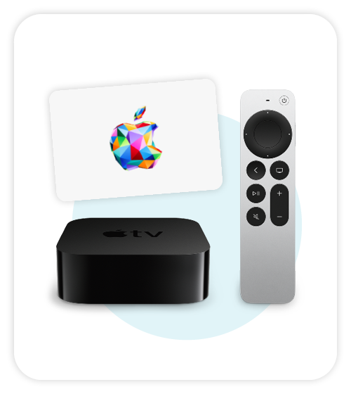 Apple TV and gift card