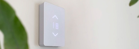 Mysa thermostat on the wall