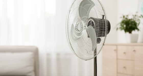 Cooling fan in a room.