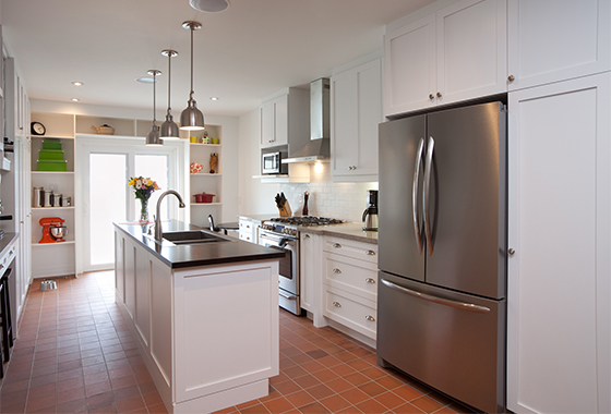 Fridge in the kitchen