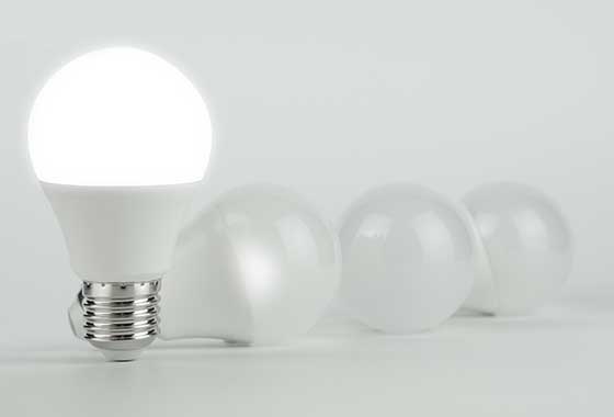 Image of four LED bulbs