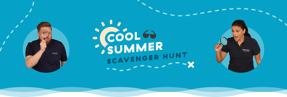 Header image for the cool summer scavenger hunt