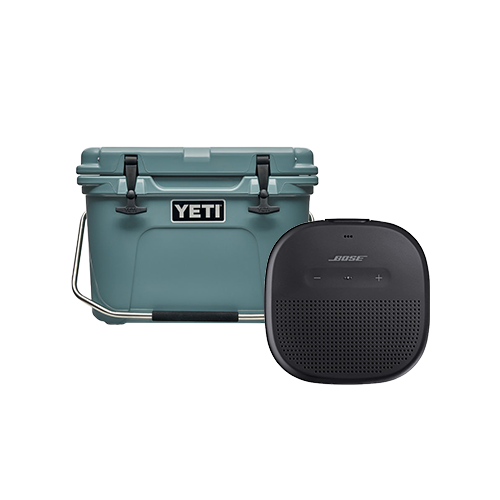 Image of a cooler and a speaker
