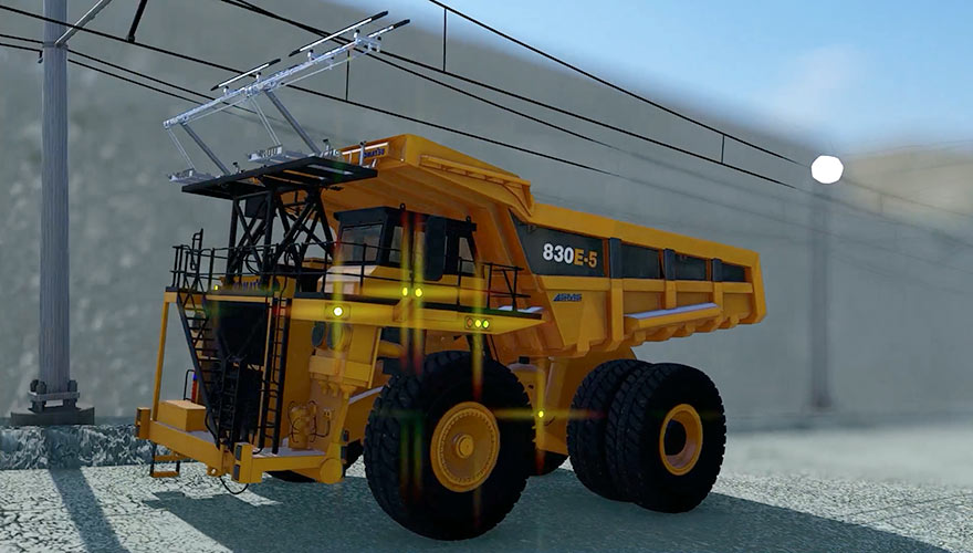 Trucks as big as a house get electric assist at mine