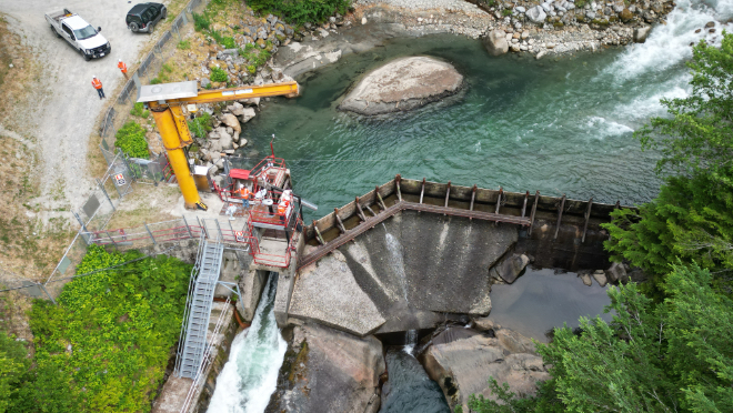Clayton Falls Hydroelectric Generating Station in Bella Coola.