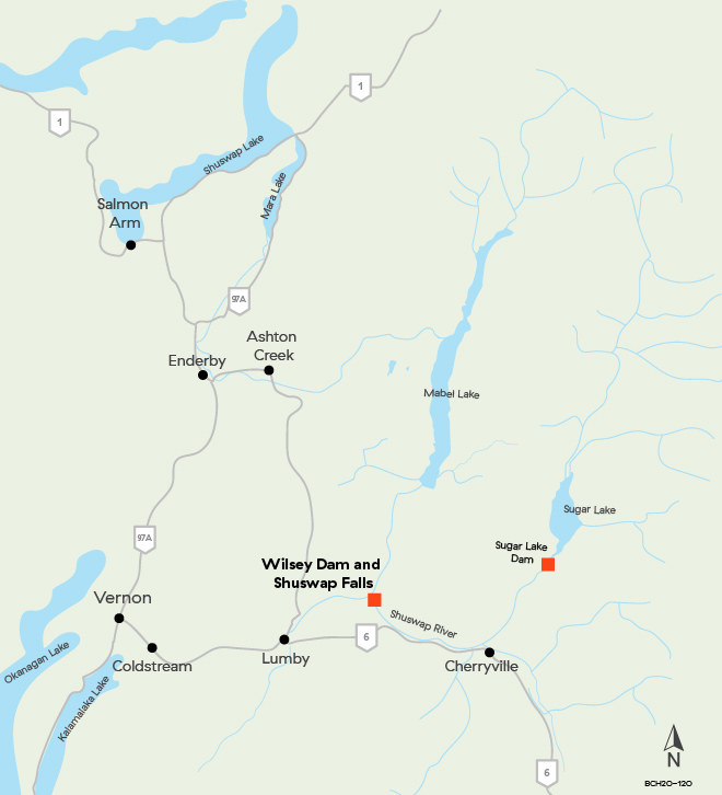 Wilsey Dam project map