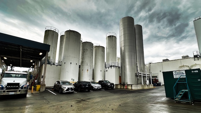 Vitalus Nutrition uses these large milk and water silos 