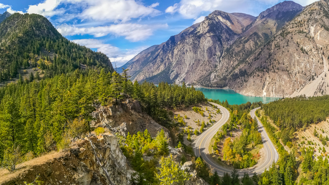 Seton Lake lookout in British Columbia, Canada.