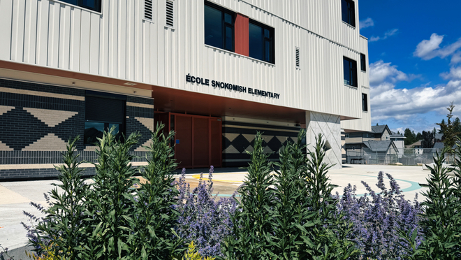 Outside view of École Snokomish Elementary , Surrey BC. 