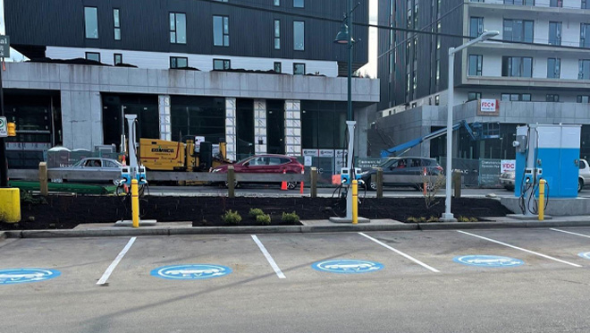 EV charging hub in Port Moody Inlet Park, B.C.