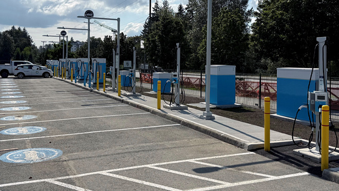 EV charging hub at Langley Events Centre