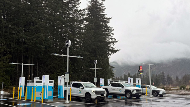 EV charging hub site in Hope, B.C.