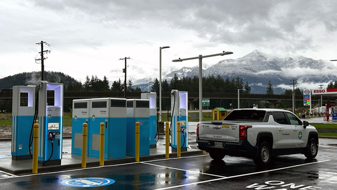 EV charging hub site in Hope, B.C. 
