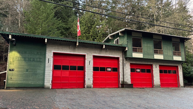 The former fire hall building in Bowen Island.