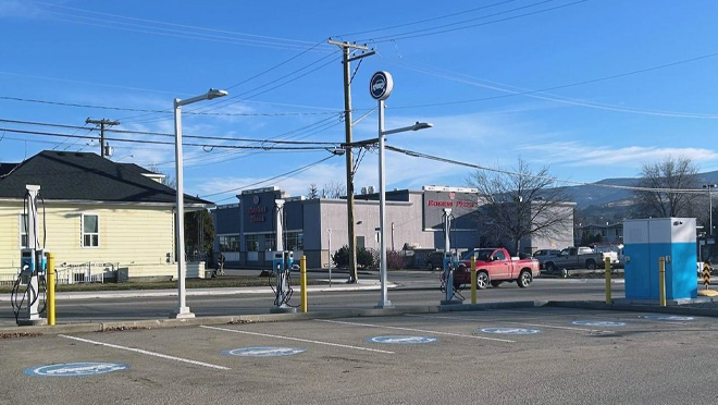 EV charging hub in Vernon, B.C.