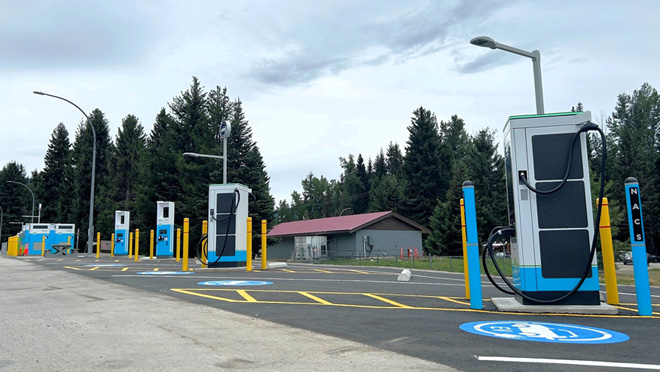 EV charging site in Britton Creek, B.C.